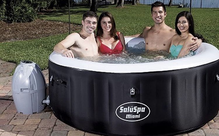 Bestway SaluSpa Miami Inflatable Hot Tub, 2-4 Person AirJet Spa. Brand new sealed in box .