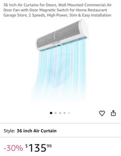 36-Inch Wall Mounted Commercial Air Curtain