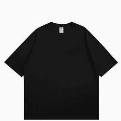 220G Heavyweight Pure Cotton Short-Sleeved T-Shirt with Round Neck, Casual Summer Style for Both Men and Women, Basic Solid Color, Japanese Style