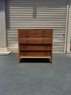 Mid Century Modern Highboy Dresser By Dixie.