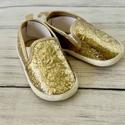Baby Gold Shoes, Size 12-18 Months 