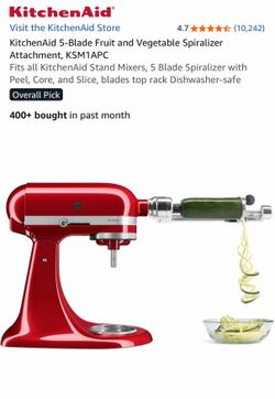 Kitchen Aid Spiralizer with peel