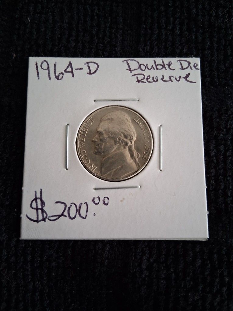 1964 D Double Die Reverse