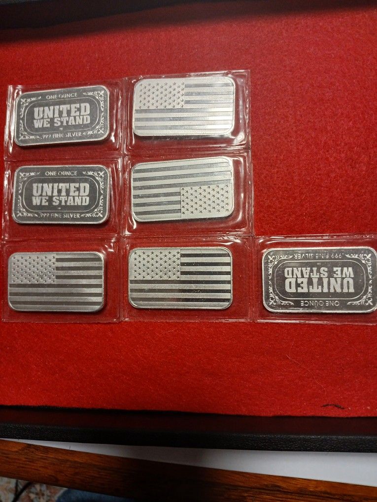1 OZ 999 SILVER BAR = $34 EACH
