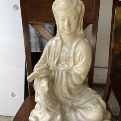 Kwan Yin, a Bodhisattva Chinese Goddess of Mercy and Compassion 20” Porcelain