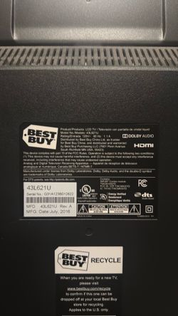 Toshiba LCD TV 43”