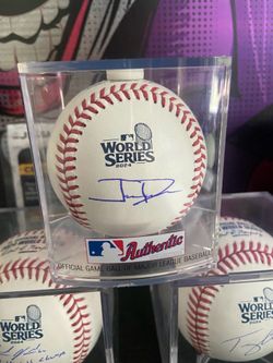 Joe Davis Dodgers 2024 World Series signed autograph baseball COA