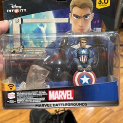 Disney Infinity 3.0 Marvel Battlegrounds Civil War Captain America Playset New!
