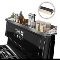 30" Magnetic Stove Top Shelf – Stainless Steel Spice Rack and Seasoning Organizer – Kitchen Shelf for Back of Stove – Over Stove Rack and Storage Orga