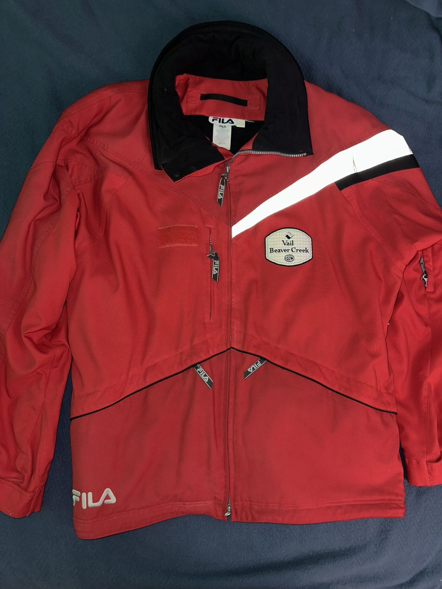FILA Vail Beaver Creek Ski Patrol Jacket Parka Red Skiing Excellent Condition!