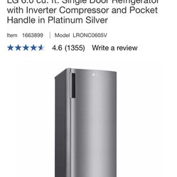Brand New 6 Cu Ft Refrigerator 