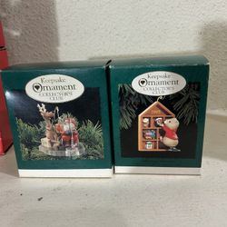 2 Vintage Collectible Keepsake Ornaments