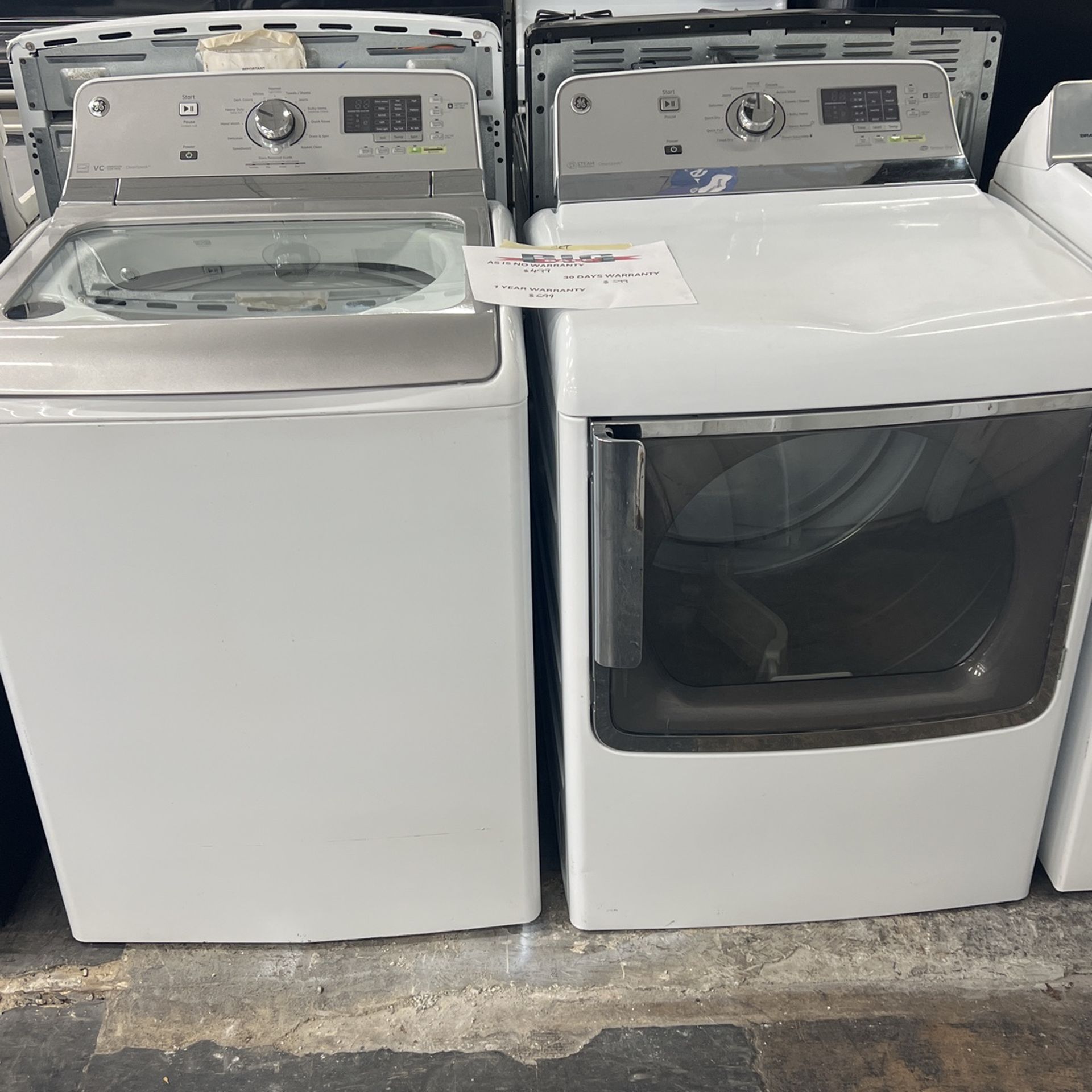Ge VC Washer And Dryer Set