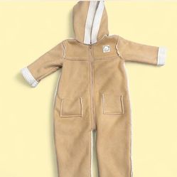 Tan And White Baby Snowsuit 