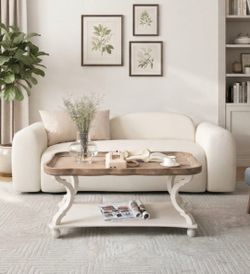 COFFEE TABLE WOID BROWN WHITE