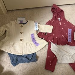 Carters Baby Girl 3-Piece Set Size 3 Months 
