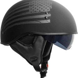 Torc T-59 Half Flag Helmet (Matte Black - XX-Large)