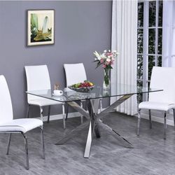 5 PC glass top dining set | NEW IN PACKAGING