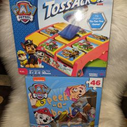 Paw Patrol Puzzle And Toss Across New