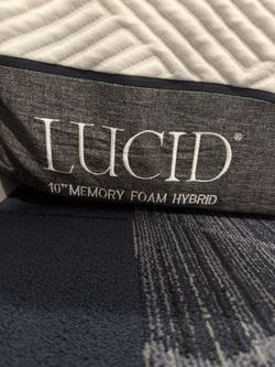 Queen bed Frame WITH mattress LUCID MEMORY FOAM