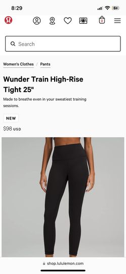 lululemon wunder train leggings 25”