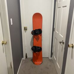 Snowboard with Bindings - Size 156cm