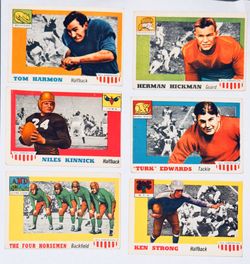 1955 All American Football Cards Lot Of 9