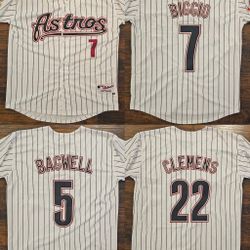 Astros Pinstripe Retro Men's Jerseys 