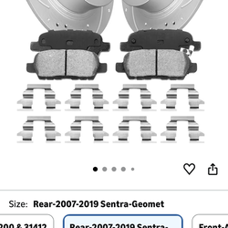 Rear brake set for Nissan