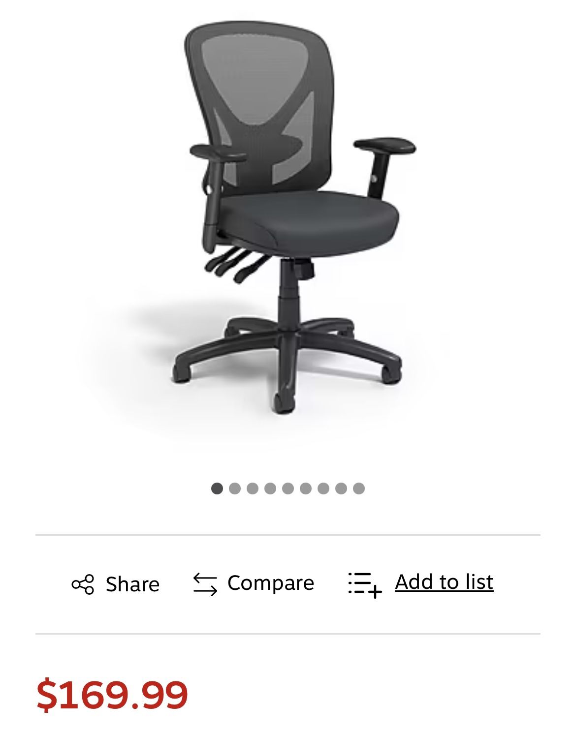 Staples Carder Ergonomic Fabric Swivel Computer and Desk Chair