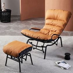OVIOS Living Room Accent Chair Ergonomic Rocking Recliner Chair with Ottoman NEW
