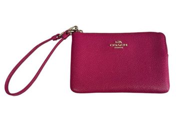 COACH Pink Corner Zip Wristlet