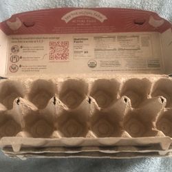 Lot of 50 cardboard dozen large egg containers for compost, seed harvesting, crafts. Lid attached.