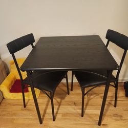 BRAND NEW Dining Table Set For 2! (BLACK)