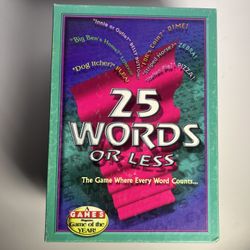 25 WORDS OR LESS Board Game Complete VINTAGE