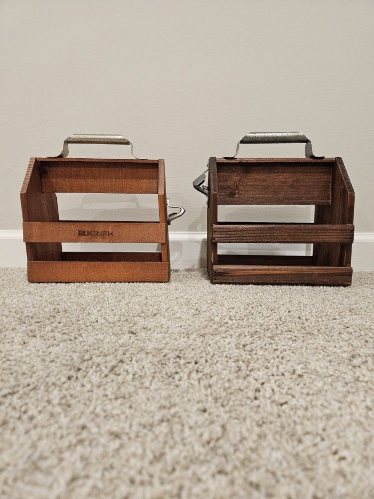 Rustic Wooden Bottle Holders