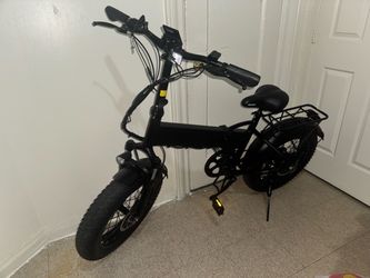Black Fat Tire Folding Electric Bike