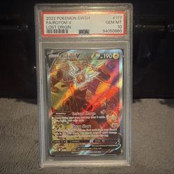 Pokemon Rotom V PSA 10 2022 Lost Origin Full Art Holo Ultra Rare #177/196 ENG