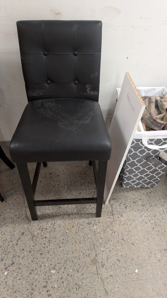 Set Of 4 Armless Leather Chairs For Dining Table
