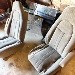 Two Captains Chairs, Bucket Seats Out Of A Ford Van
