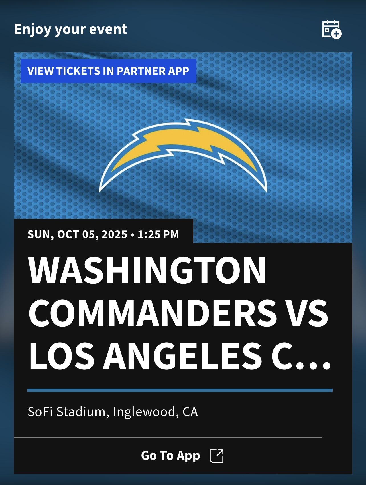 Commanders Vs Chargers Tickets