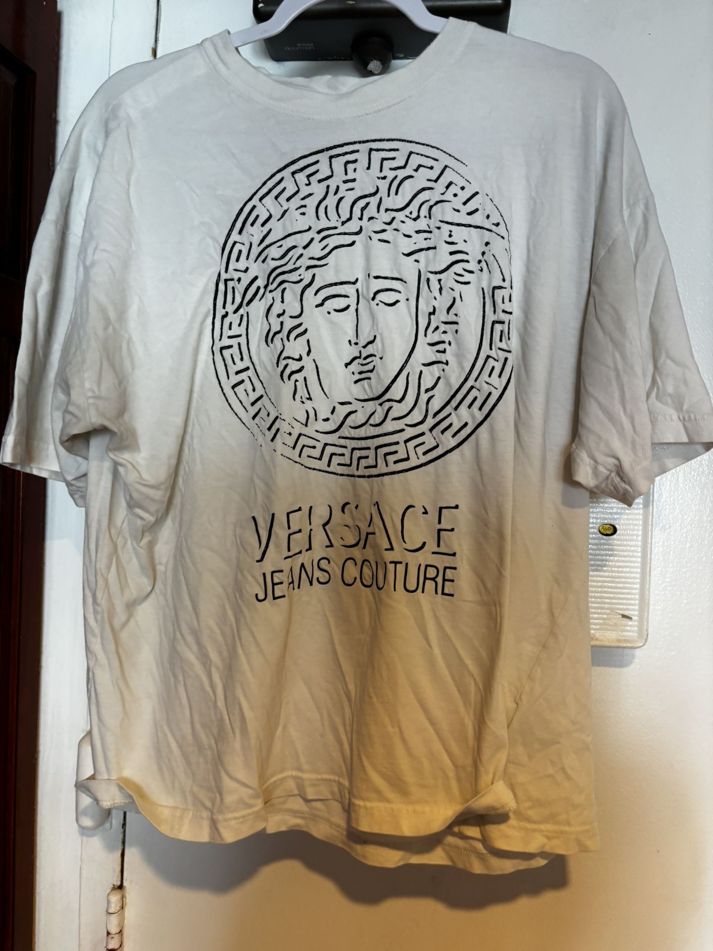 Vintage Versace Jeans Couture Big Medusa t shirt huge logo top y2k