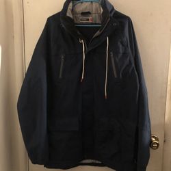 Quicksilver Men’s Blue Windbreaker Jacket Sz L