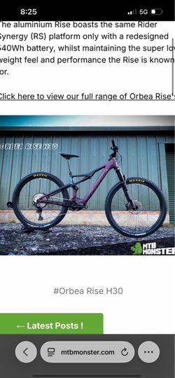 Orbea Rise H30 Electric Mountain Bike