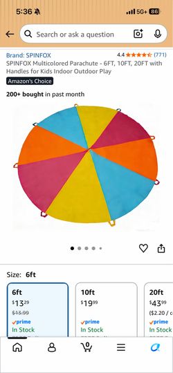 Spinfox parachute 6 ft