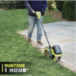 RYOBI 40V HP Brushless 9 in. Cordless Edger with 4.0 Ah $180 Battery and Charger
