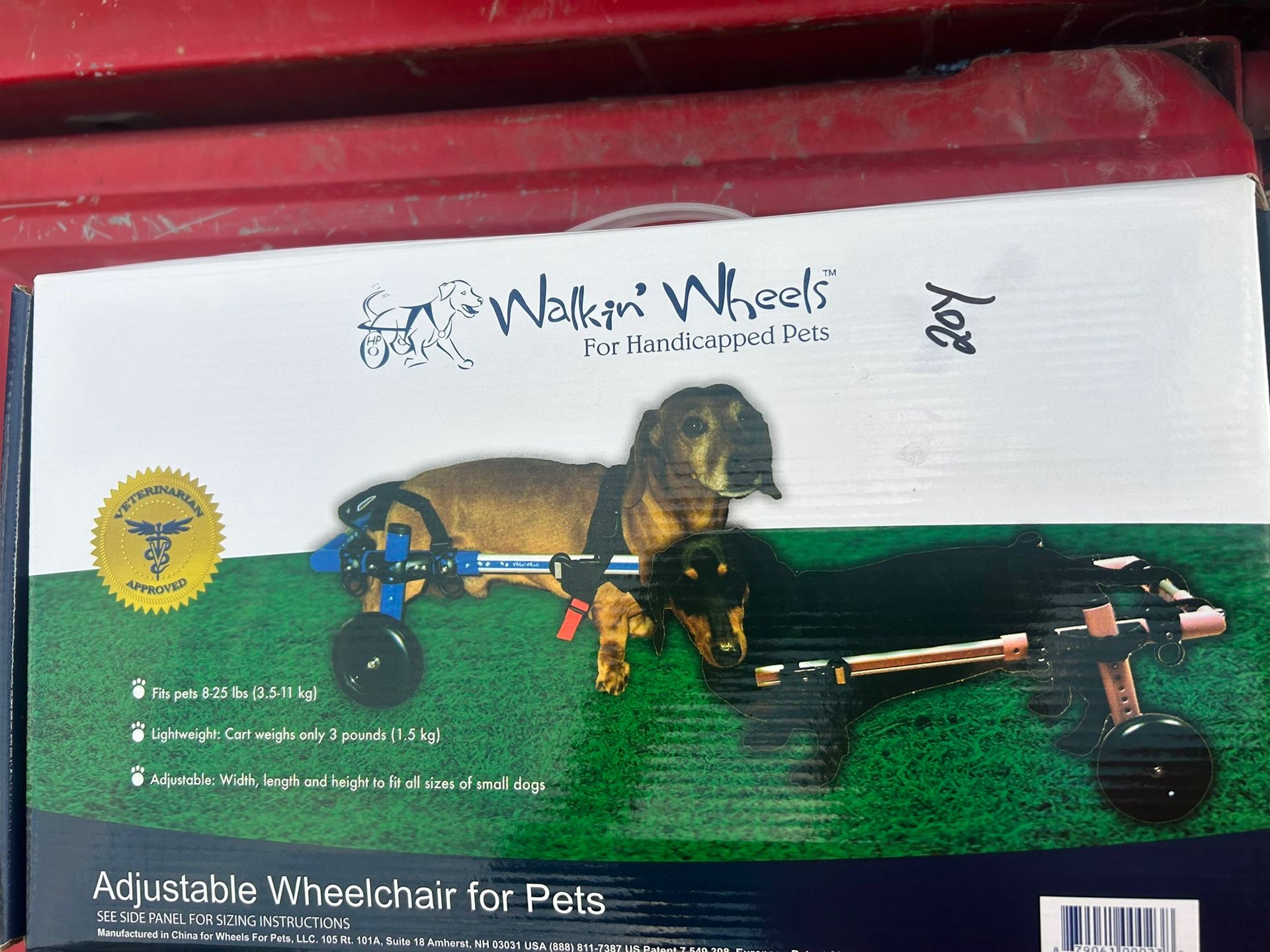 Walkin' Wheels For Handicapped Pets Small Dogs 8-25 lbs Blue