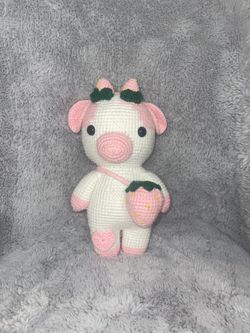 Strawberry Cow Plushie
