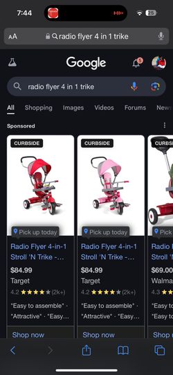 Radio flyer 4 In 1 Stroller