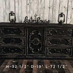 Black Farmhouse Style Dresser 